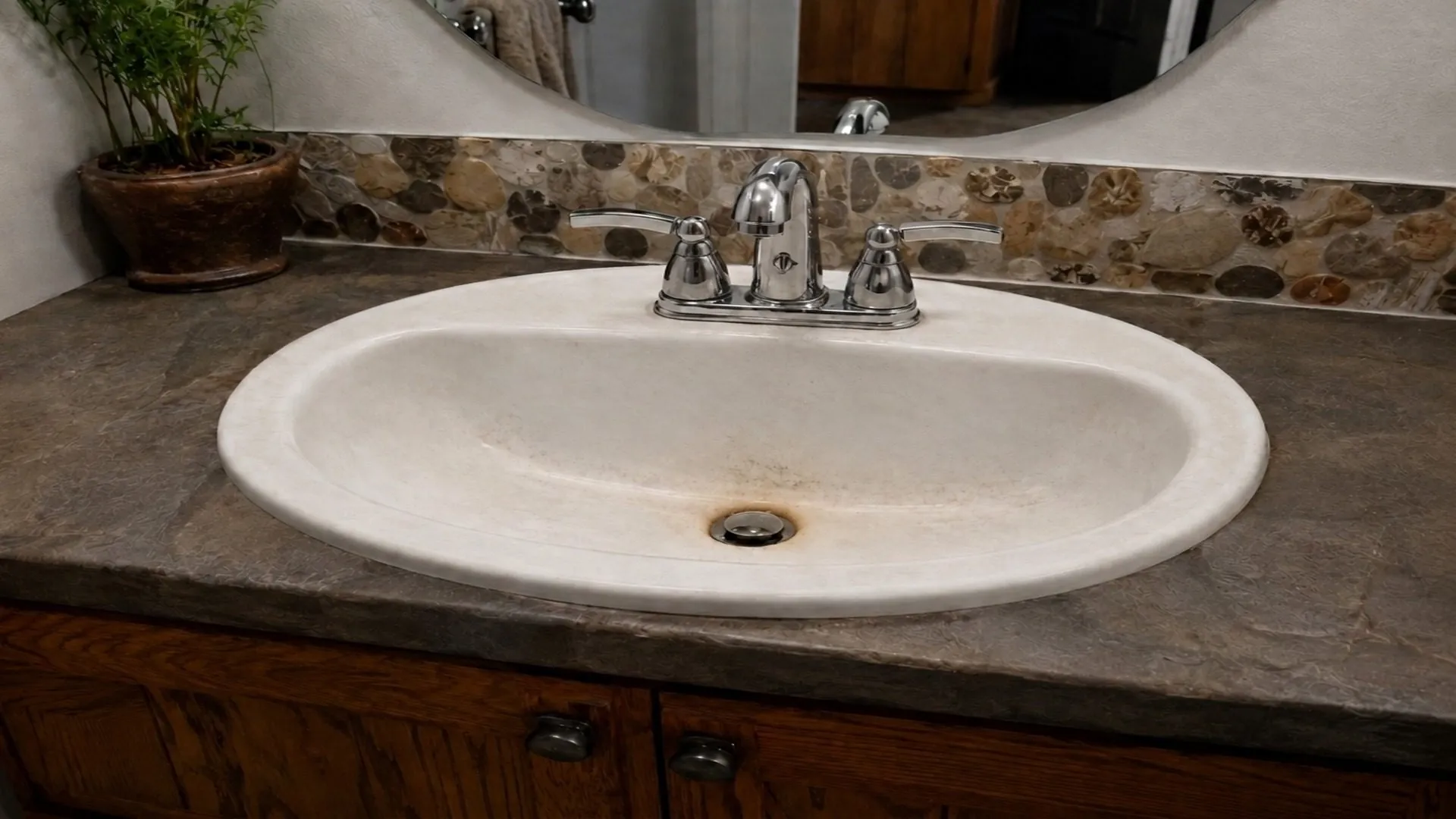 Before: sink prior to Bath Professional refinishing
